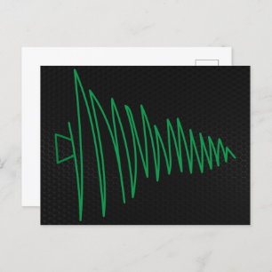 Briefkaart met kerstbomen