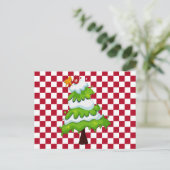 Briefkaart met kerstbomen (Staand voorkant)