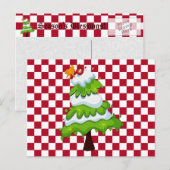Briefkaart met kerstbomen (Voorkant / Achterkant)