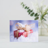 Briefkaart met kerstcadeaus (Staand voorkant)