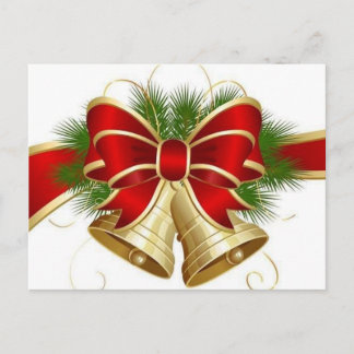 Briefkaart met kerstcadeaus