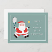Briefkaart met kerstfeestdag in Tennis (Voorkant / Achterkant)