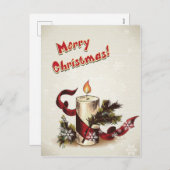 Briefkaart met kerstkaarsen (Voorkant / Achterkant)