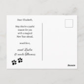 Briefkaart met kerstmis in Cute Winter Cat (Achterkant)