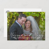 Briefkaart met kerstmis | Passen getrouwd Fotokaar (Voorkant / Achterkant)