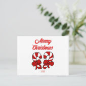 Briefkaart met kerstsnoepjes (Staand voorkant)