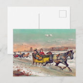 Briefkaart met kerststaarten (Voorkant / Achterkant)