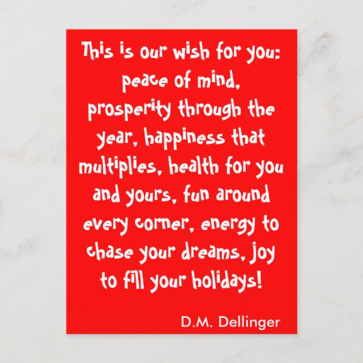 Briefkaart met kerstwens (Voorkant)