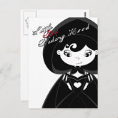 Briefkaart met kleine rode rondzwerfhout (Voorkant / Achterkant)