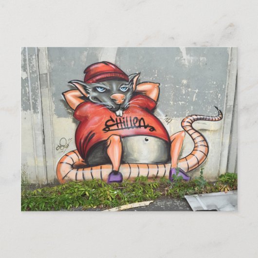 Briefkaart met koelmuis (Duitse graffiti) (Voorkant)