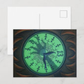 Briefkaart met korte klok 13 uur (Voorkant / Achterkant)