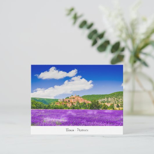 Briefkaart met lavendel in Banon Provence (Staand voorkant)