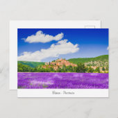 Briefkaart met lavendel in Banon Provence (Voorkant / Achterkant)
