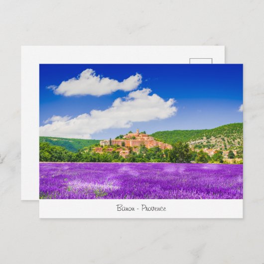 Briefkaart met lavendel in Banon Provence (Voorkant / Achterkant)