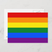 Briefkaart met LGBT Rainbow Flag (Voorkant / Achterkant)