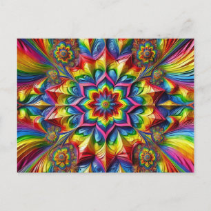 Briefkaart met LGBTQ kleuren ontwerp