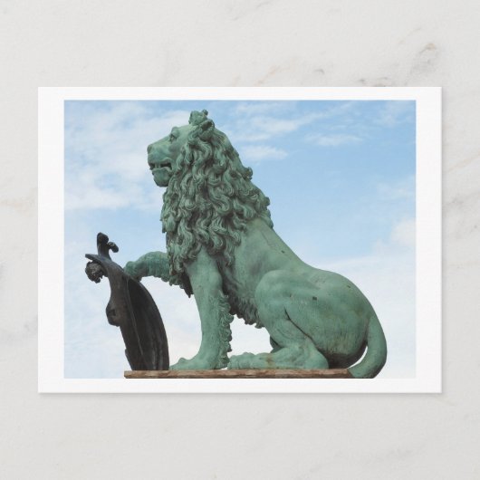 Briefkaart met Lion Statue (Voorkant)
