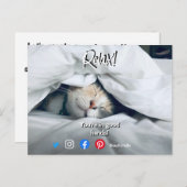 briefkaart met losse kat (Voorkant / Achterkant)