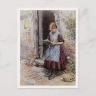 Briefkaart met mangschilderschilfers