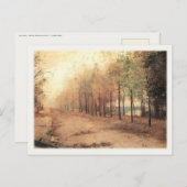 Briefkaart met Marie Bashkirtseff schilderen (Voorkant / Achterkant)