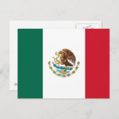 Briefkaart met Mexicaanse vlag (Voorkant / Achterkant)