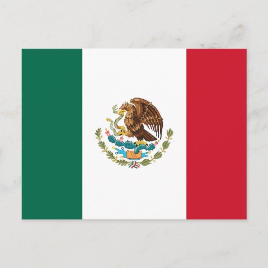 Briefkaart met Mexicaanse vlag (Voorkant)