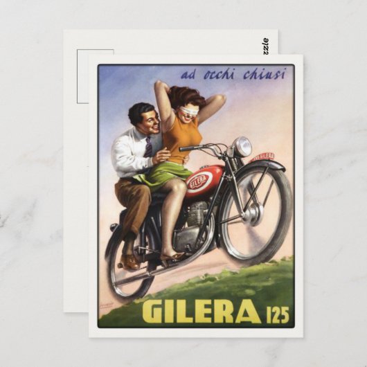 Briefkaart met  Moto Poster Print (Voorkant / Achterkant)