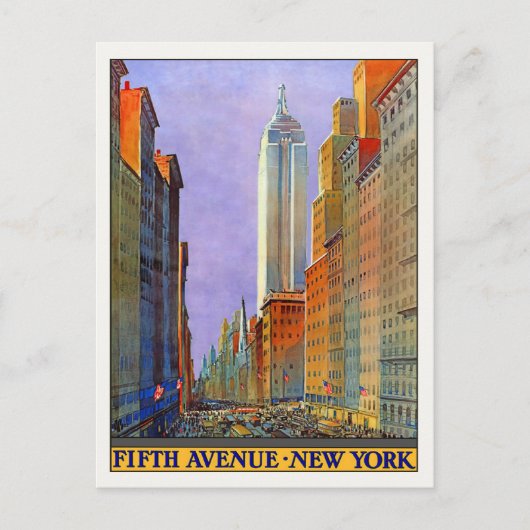 Briefkaart met  New York Poster Print (Voorkant)