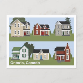 Briefkaart met Ontario Victoriaans woningen