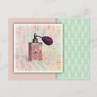 Briefkaart met parfumflesje