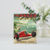 Briefkaart met  Poster voor motorraces (Staand voorkant)