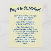 Briefkaart met Prayer naar Saint Michael (Voorkant)