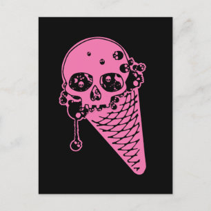 Briefkaart met roze boogstaarten