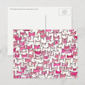 Briefkaart met roze kattenoorten (Voorkant / Achterkant)