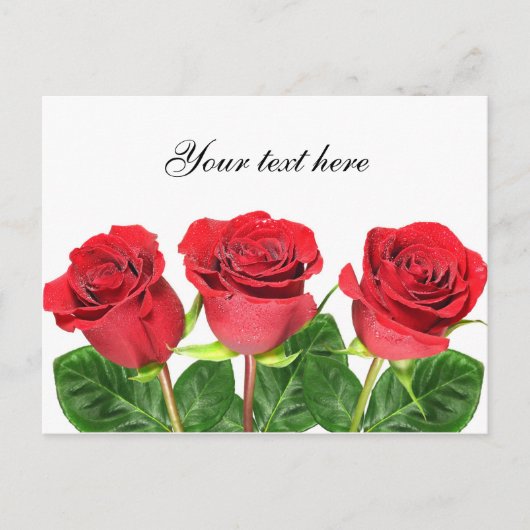 Briefkaart met rozen (Voorkant)