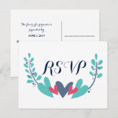 Briefkaart met RSVP-weddenschappen (Voorkant / Achterkant)