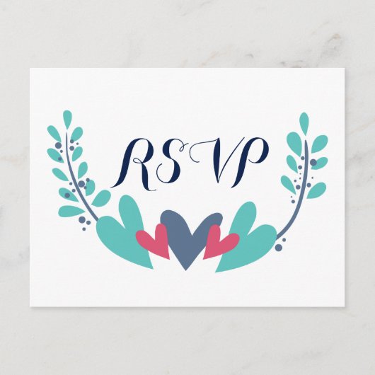 Briefkaart met RSVP-weddenschappen (Voorkant)