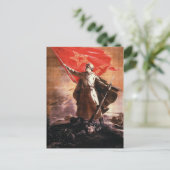 Briefkaart met Russische WWII Propaganda Print (Staand voorkant)