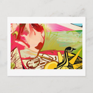 Briefkaart met ruw experiment