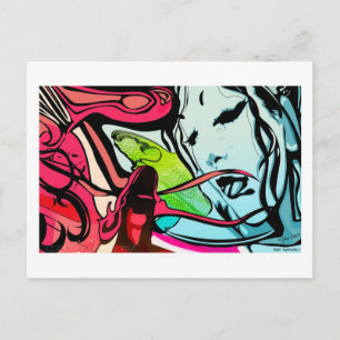 Briefkaart met ruw experiment