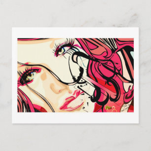 Briefkaart met ruw experiment