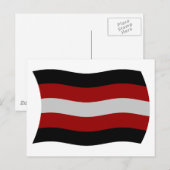 Briefkaart met satanisme vlag (Voorkant / Achterkant)