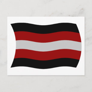 Briefkaart met satanisme vlag