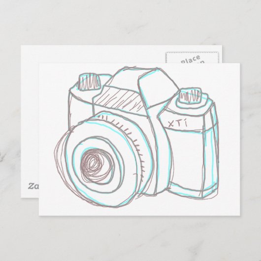 briefkaart met schetscamera (Voorkant / Achterkant)