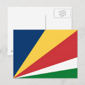 Briefkaart met Seychellen Kleuren Design (Voorkant / Achterkant)