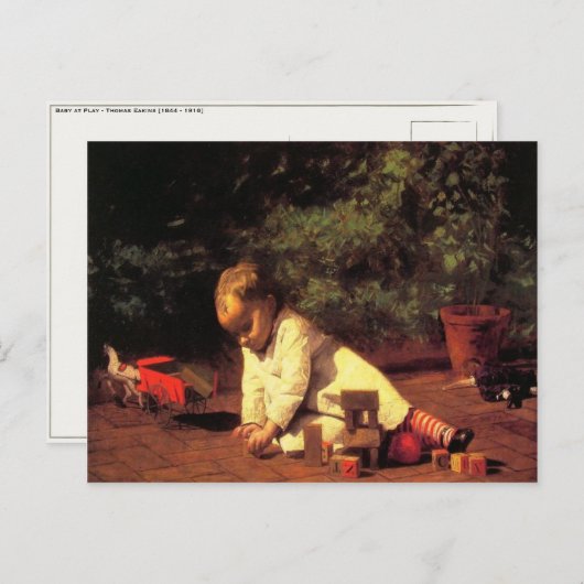 Briefkaart met Thomas Eakins schilderen (Voorkant / Achterkant)