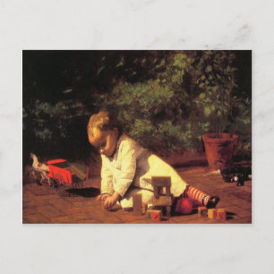 Briefkaart met Thomas Eakins schilderen