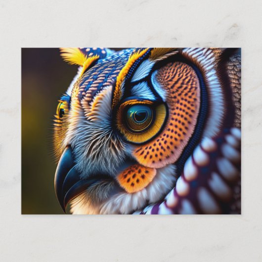 Briefkaart met uil (Voorkant)