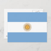 Briefkaart met vlag van Argentinië (Voorkant / Achterkant)