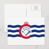 Briefkaart met vlag van Cincinnati, Ohio (Voorkant / Achterkant)